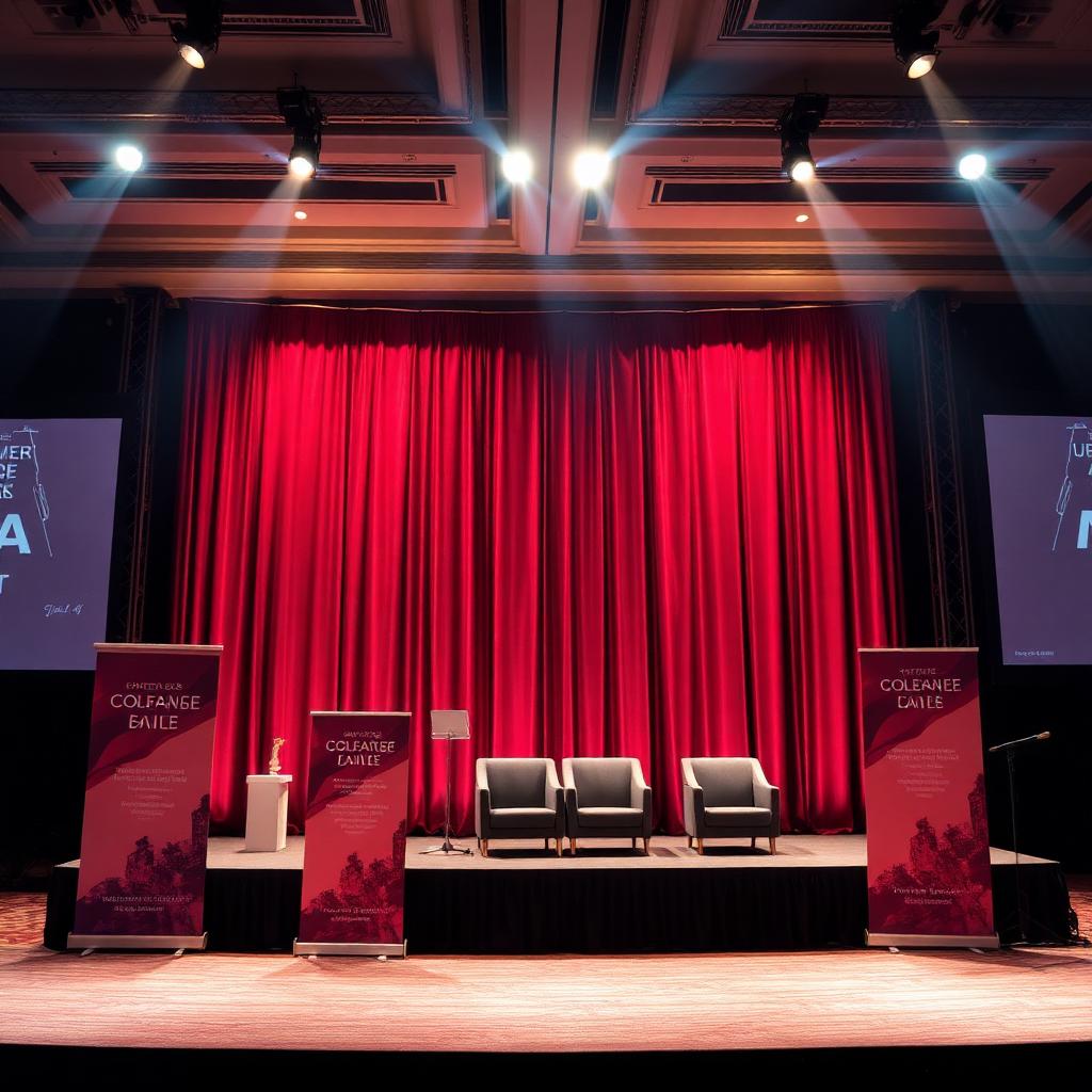 Stage standees & backdrop