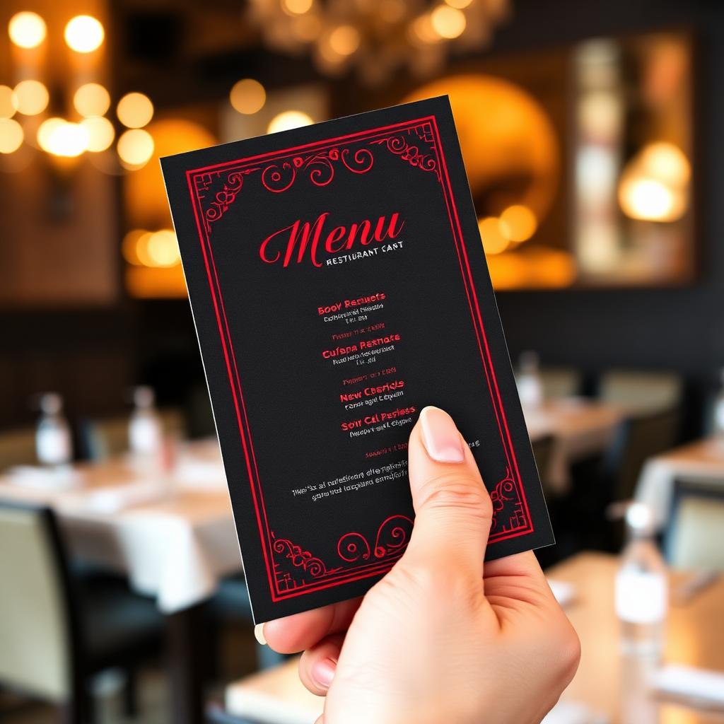 Restaurant menu design